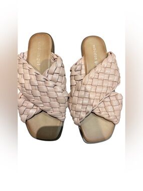 Madden Girl Blush Woven Slide Mules